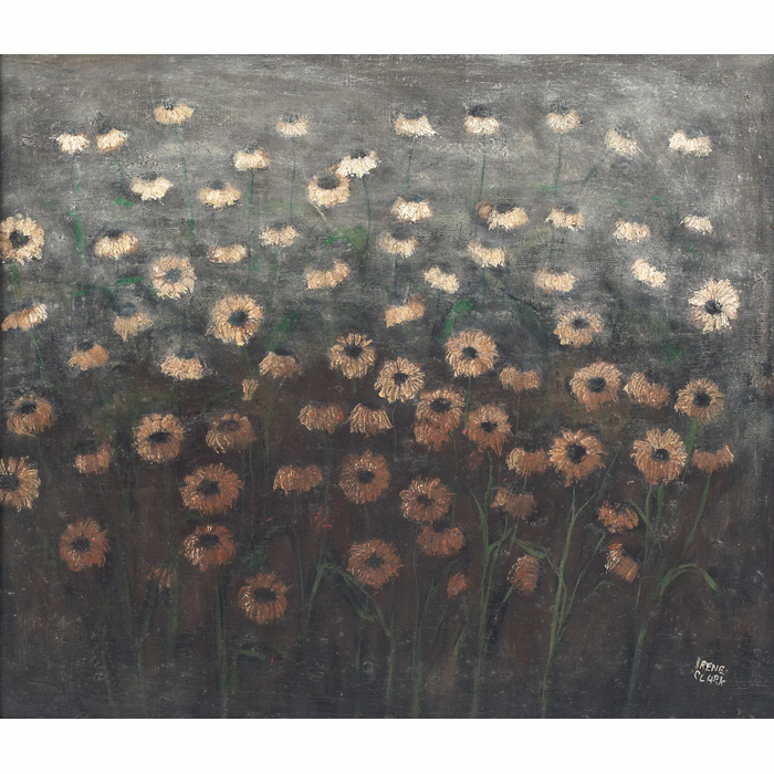 Appraisal: Irene Clark American b Daisies at Dusk c oil on