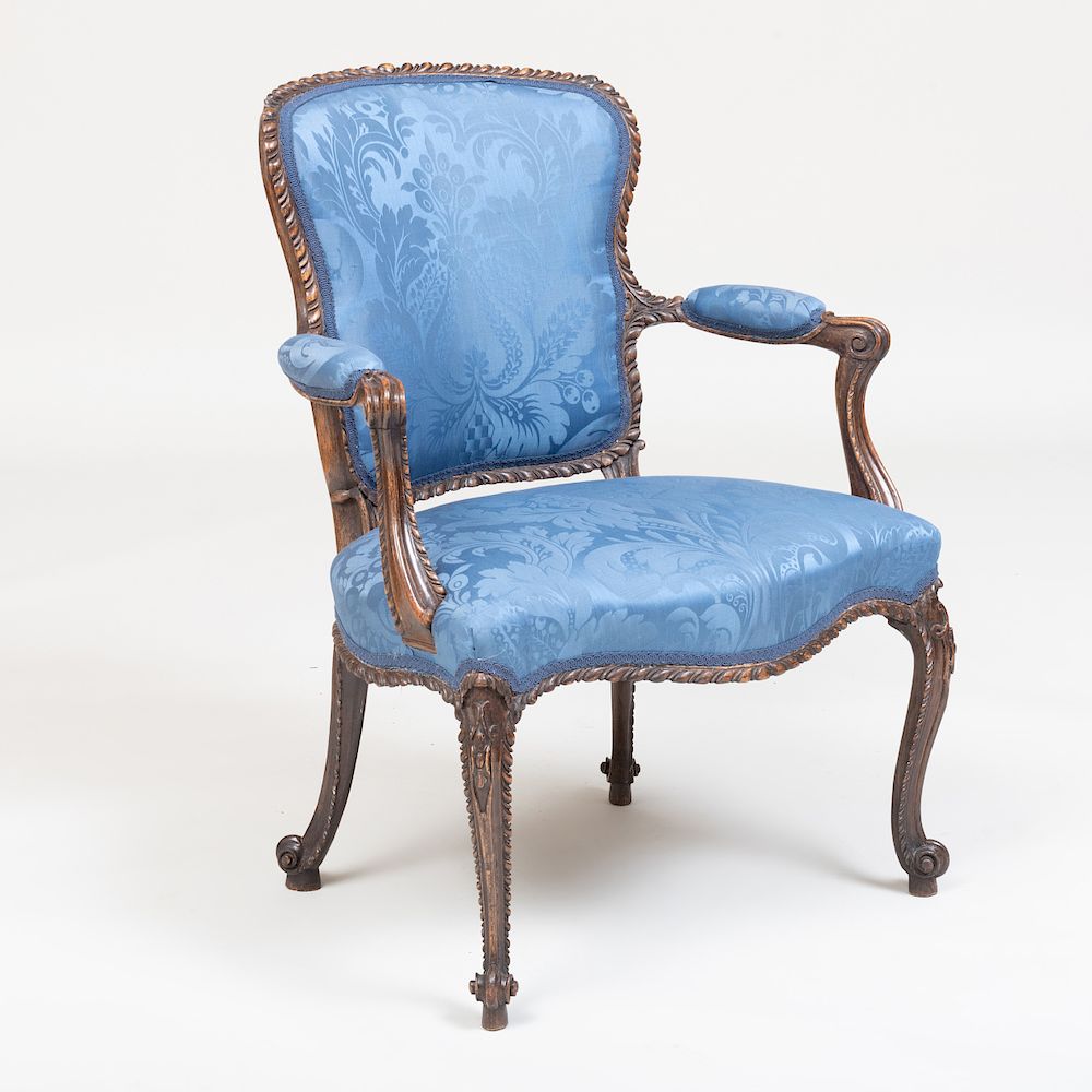 Appraisal: George III Grain Painted Armchair in the 'French' Taste Upholstered