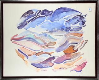 Appraisal: Watercolor Where the Sea Meets the Sky Where the Sea