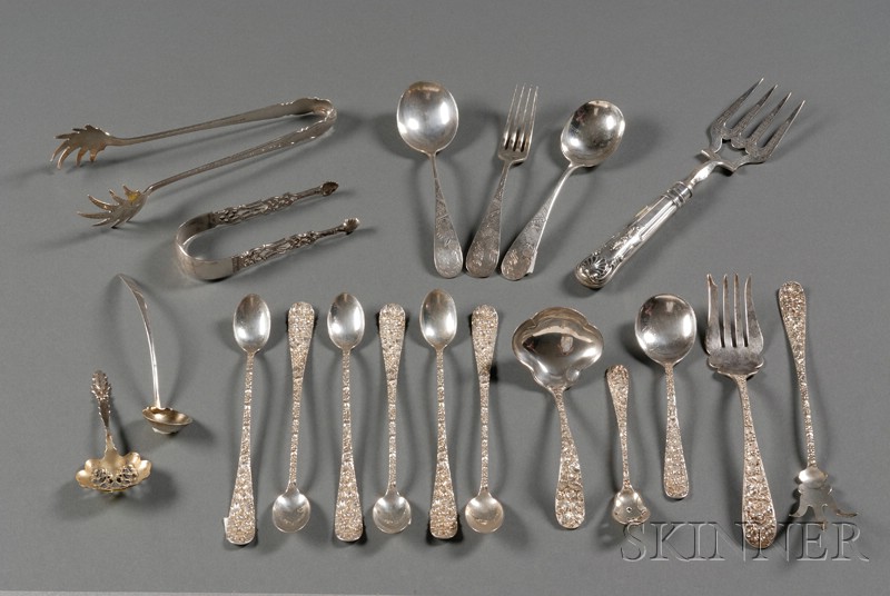 Appraisal: Nineteen American Silver Flatware Items comprising a pair of Federal