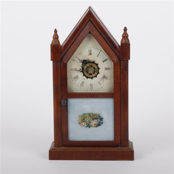 Appraisal: Waterbury Clock Co th Century cathedral mantle clock H x