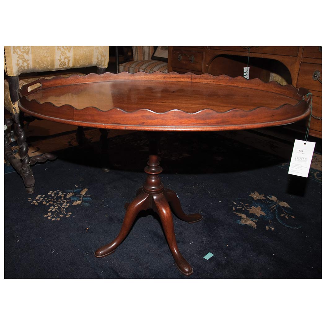 Appraisal: Georgian Style Mahogany Tray Top Low Table