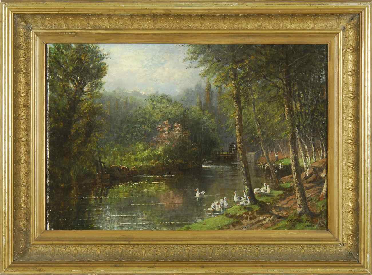 Appraisal: WINCKWORTH ALLAN GAYAmerican - The duck pond Signed and dated