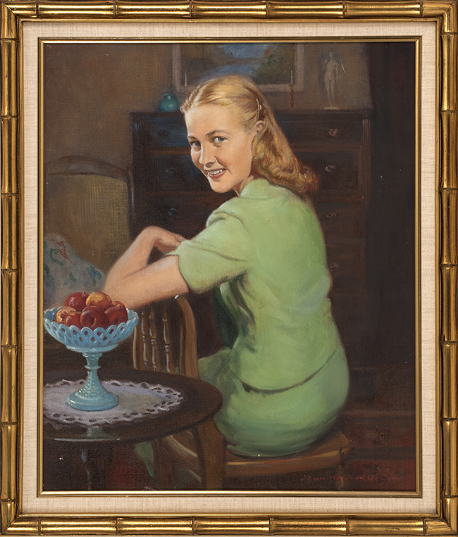 Appraisal: JOHN NEWTON HOWITTAmerican - A girl in a green dress