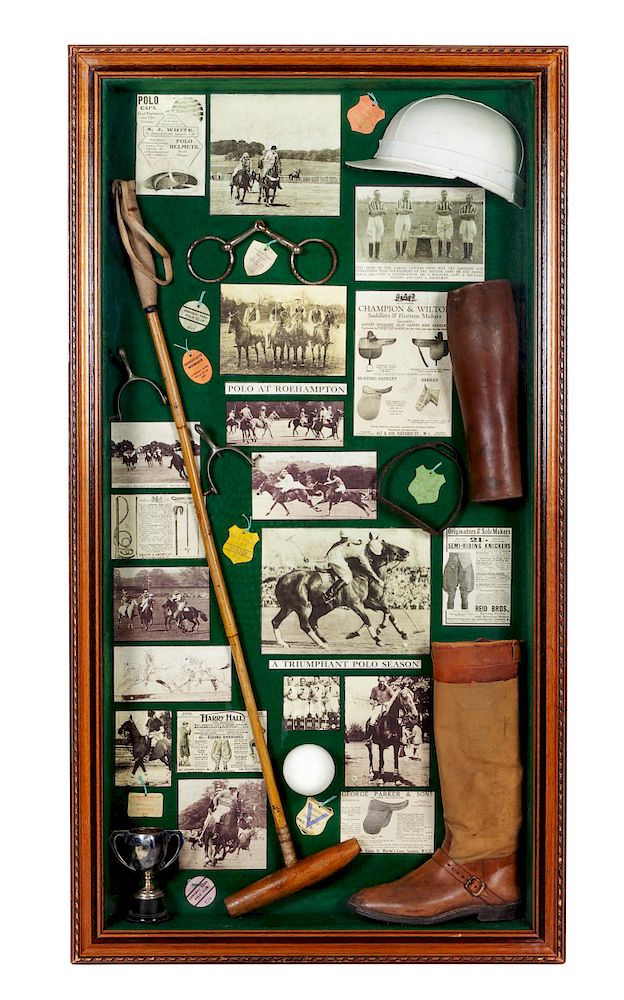 Appraisal: Polo at the Roehampton Shadowbox height x width x depth