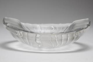 Appraisal: Lalique France Frosted Crystal Oval Bowl Lalique glass frosted oval