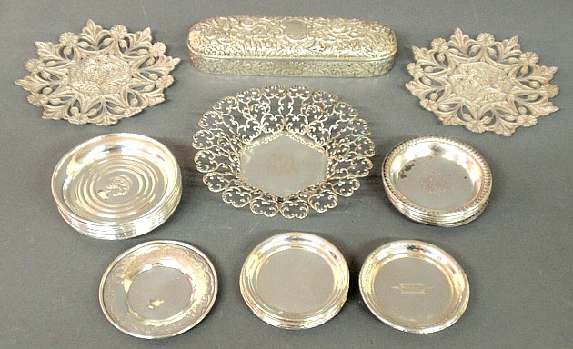 Appraisal: - Group of sterling silver table articles TI cup plates