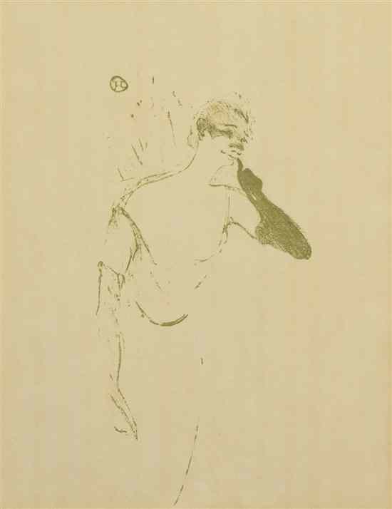 Appraisal: Henri de Toulouse-Lautrec French - Yvette lithograph x inches