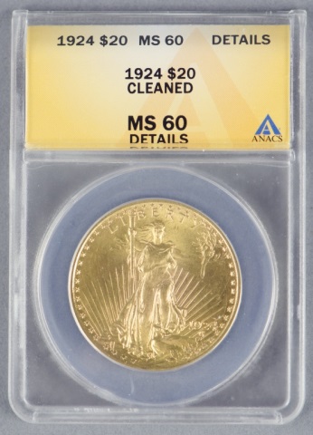 Appraisal: St Gaudens Gold CoinCertified and graded MS details cleaned Not