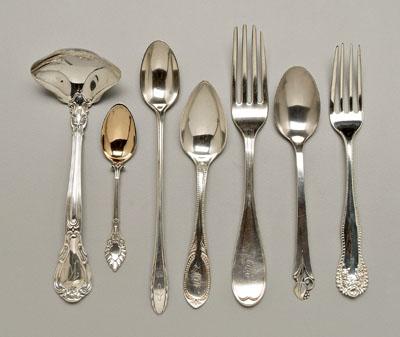 Appraisal: pieces sterling flatware Chantilly Lancaster Old Colonial Cordova coin silver