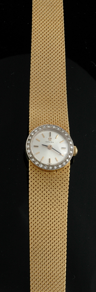 Appraisal: A Ladies Omega diamond wristwatch circa Having a fully jewelled