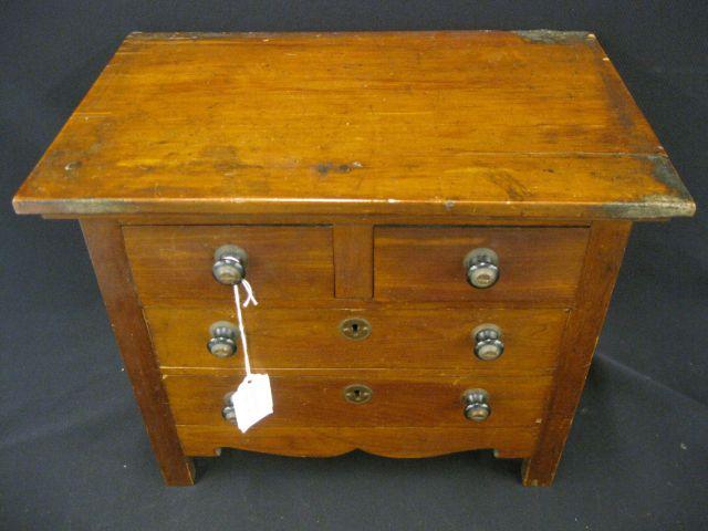 Appraisal: th Century Doll Size Chest of Drawers tall wide deep