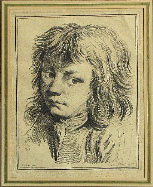 Appraisal: Attributed to Pierre Filloeul French Untitled Portrait of young boy