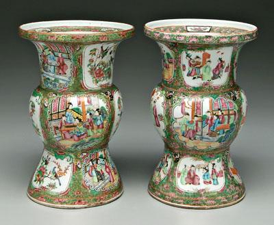 Appraisal: Two Chinese porcelain vases Canton famille rose one rose mandarin