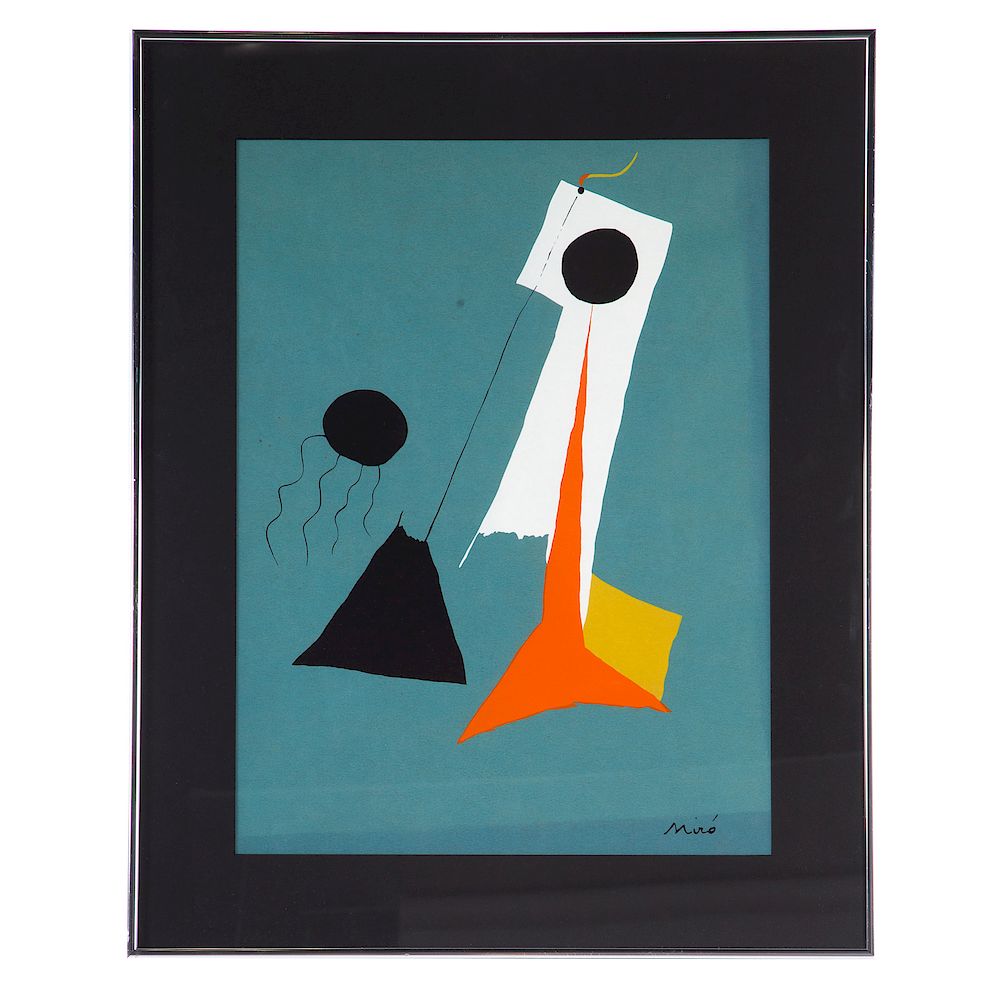 Appraisal: Joan Miro Ohne Titel Spanish - Pochoir signed in plate