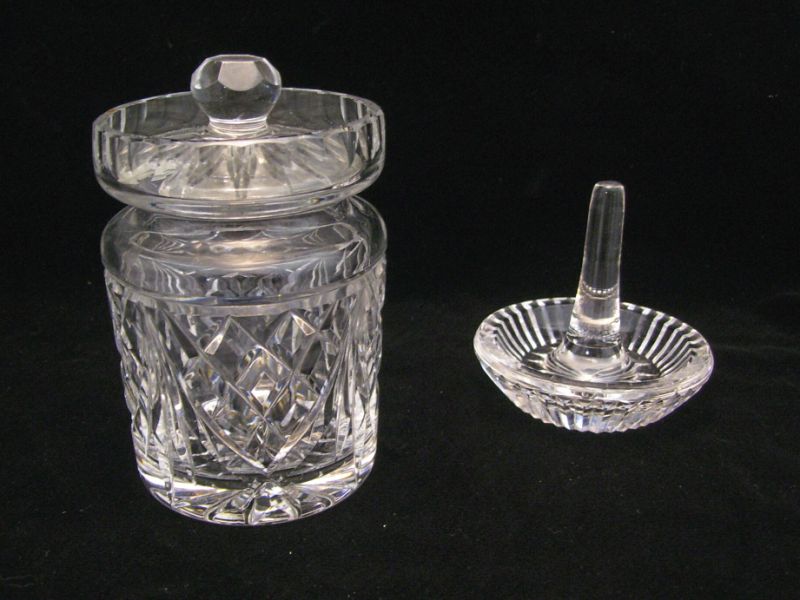 Appraisal: pcs Waterford Crystal Includes Honey jam jar with lid measures