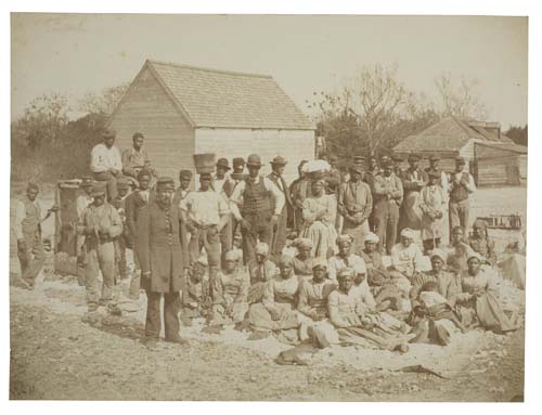 Appraisal: PHOTOGRAPHY Slaves of Thomas Drayton Hilton Head Albumen photograph showing