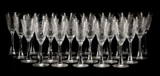 Appraisal: Set of Tiffin Chalfonte Crystal Wine Stems Tiffin Glass Company