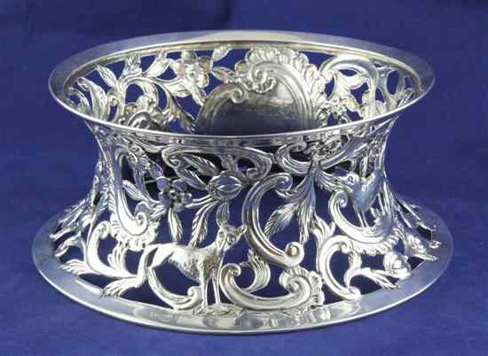 Appraisal: An Edwardian Irish silver dish ring pierced and decorated with