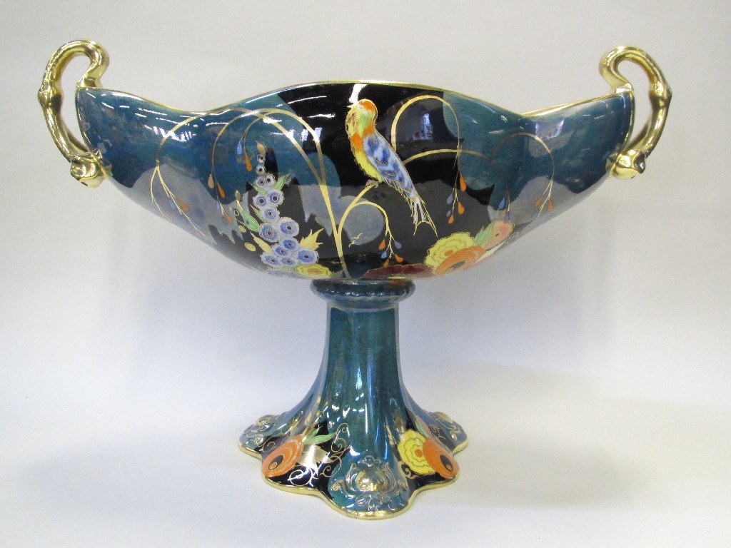 Appraisal: Carlton Ware 'Nightingale' pattern twin handled bowl on stand with