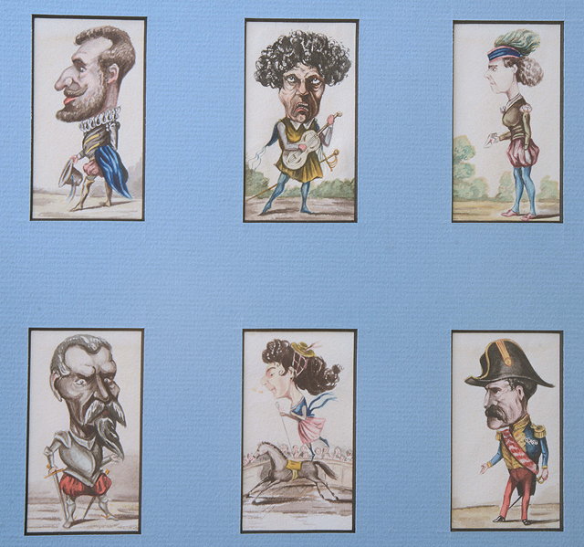 Appraisal: TH CENTURY SCHOOL - A set of six stage caricatures