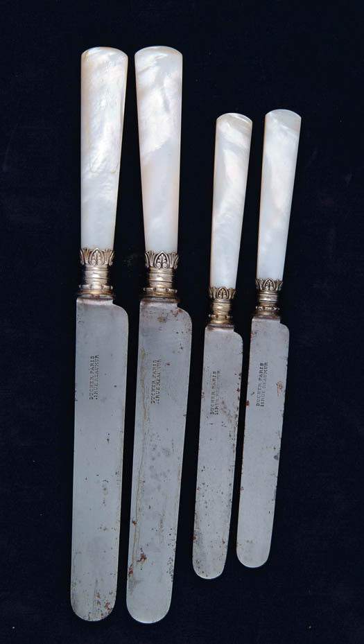 Appraisal: TWENTY-FOUR MOTHER OF PEARL HANDLED FRENCH KNIVES Eighteen - knives