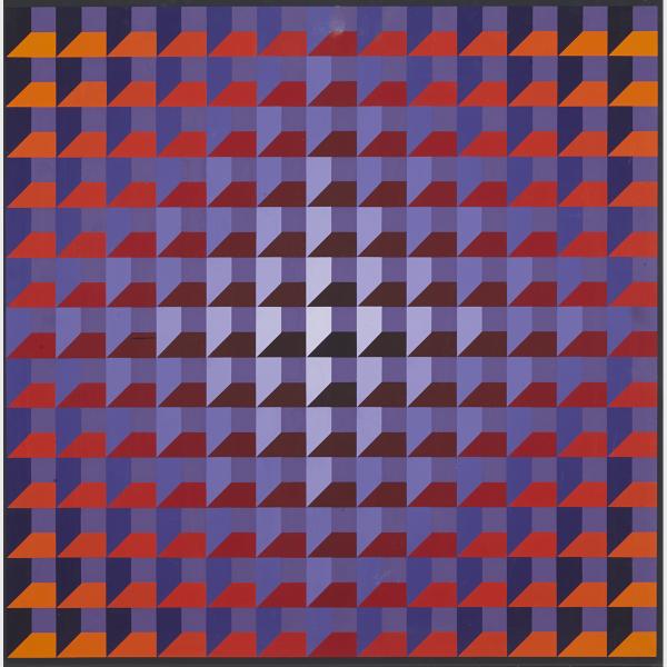 Appraisal: Yvaral Jean-Pierre Vasarely - STRUCTURE AMBIGUE RV French Acrylic on