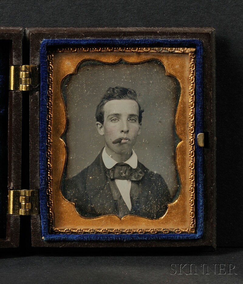 Appraisal: Ninth Plate Daguerreotype Portrait of a Young Man with a