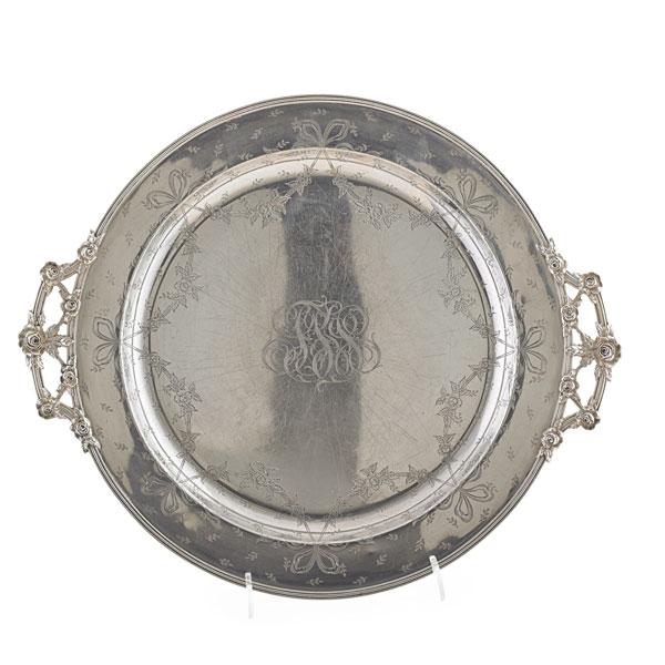 Appraisal: BAILEY BANKS BIDDLE STERLING TRAY Condition Report