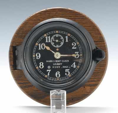 Appraisal: U S Navy Mark -Boat Clock- U S Navy Mark-