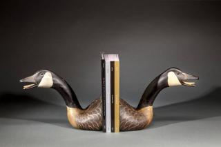 Appraisal: Canada Goose Bookends The Ward Brothers Lemuel T - and