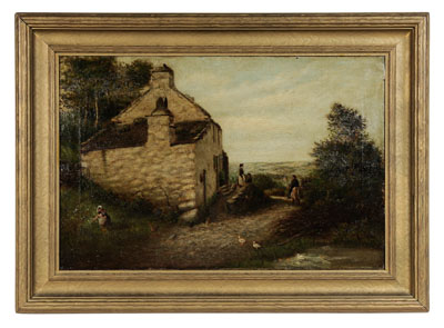 Appraisal: British School th century Near Llanbedr North Wales oil on