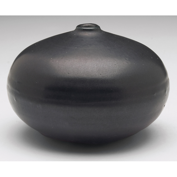 Appraisal: Doyle Lane vase black matte glaze signed ''w x ''h