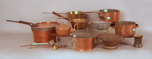 Appraisal: Fourteen pieces of miscellaneous metalware late th c to include