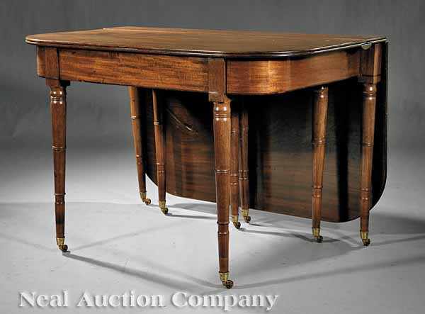 Appraisal: A Regency Mahogany Extension Dining Table early th c reeded