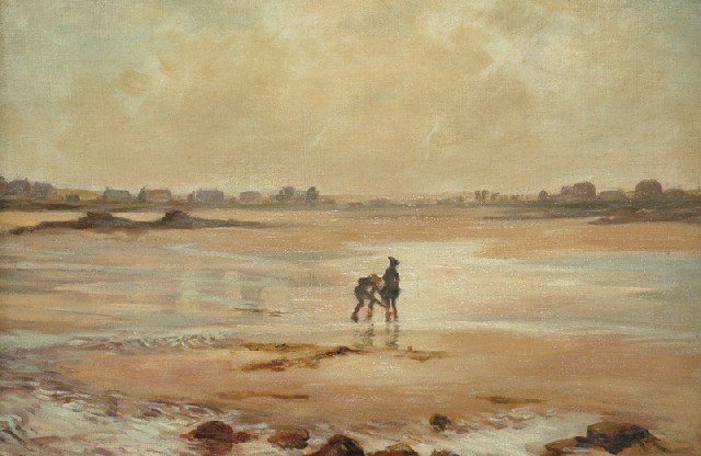 Appraisal: Rupert Charles Wulsten Bunny - Low Tide Etaples Normandy oil