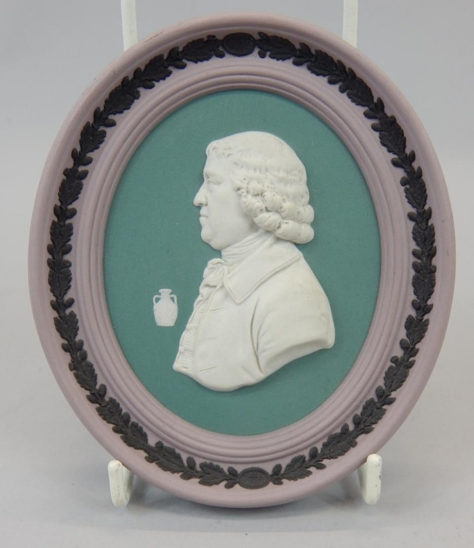 Appraisal: A Wedgwood three colour Jasperware plaque limited edition made to