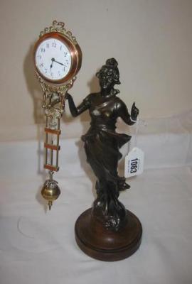 Appraisal: A MYSTERY CLOCK similar to previous lot