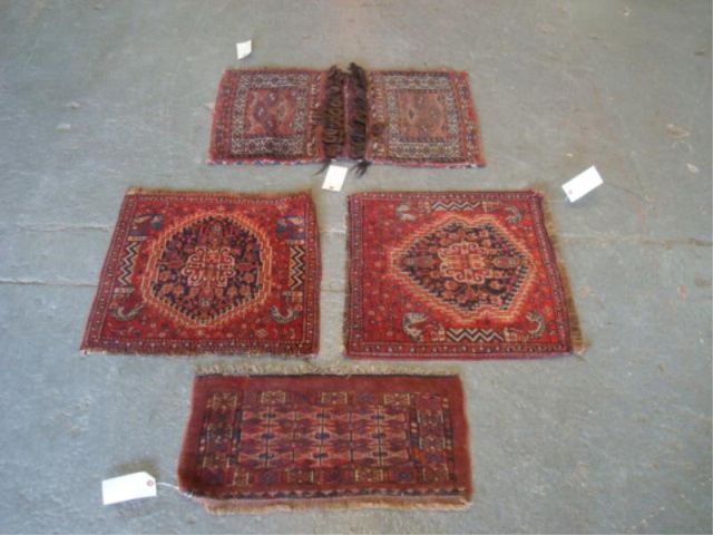 Appraisal: carpets Shiraz Saddlebag Bokhara style Yamut