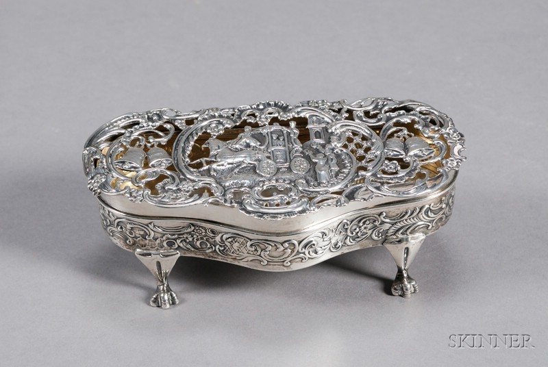 Appraisal: Edward VII Silver Dresser Box London W Comyns Son makers