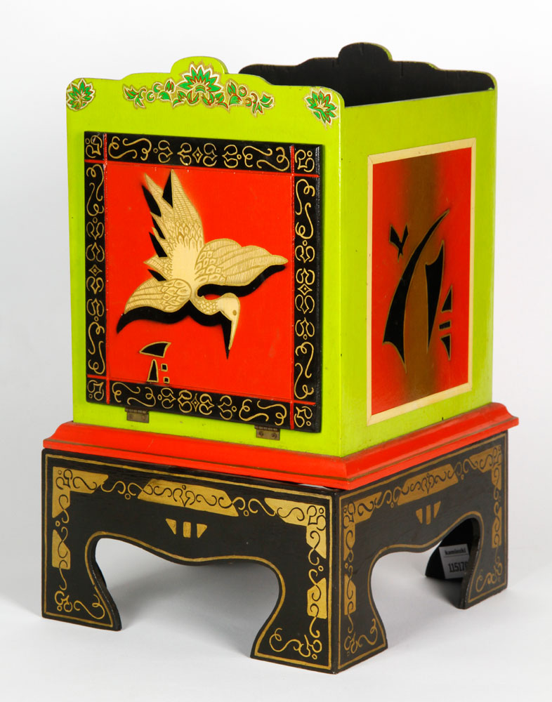 Appraisal: - The Mandarin's Chest The Mandarin's Chest hand painted wooden