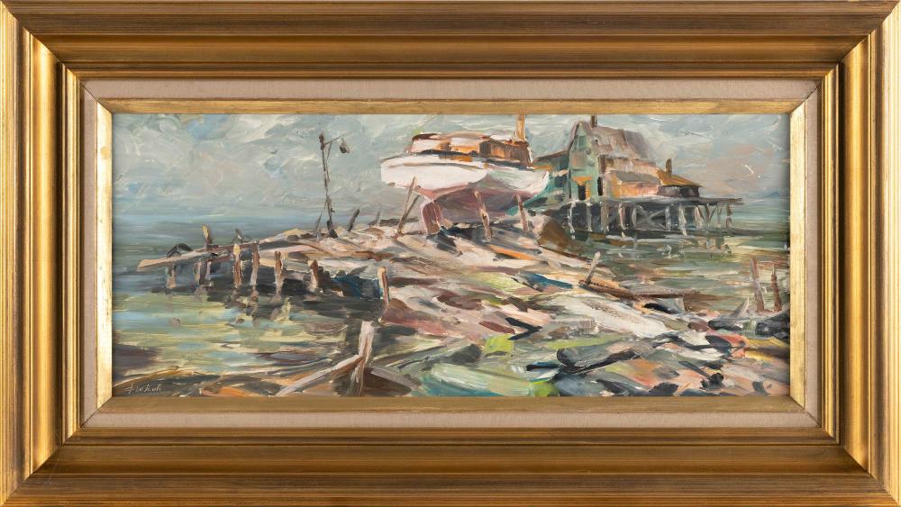 Appraisal: JOHN CHETCUTI MASSACHUSETTS - MAINE OIL ON MASONITE X FRAMED