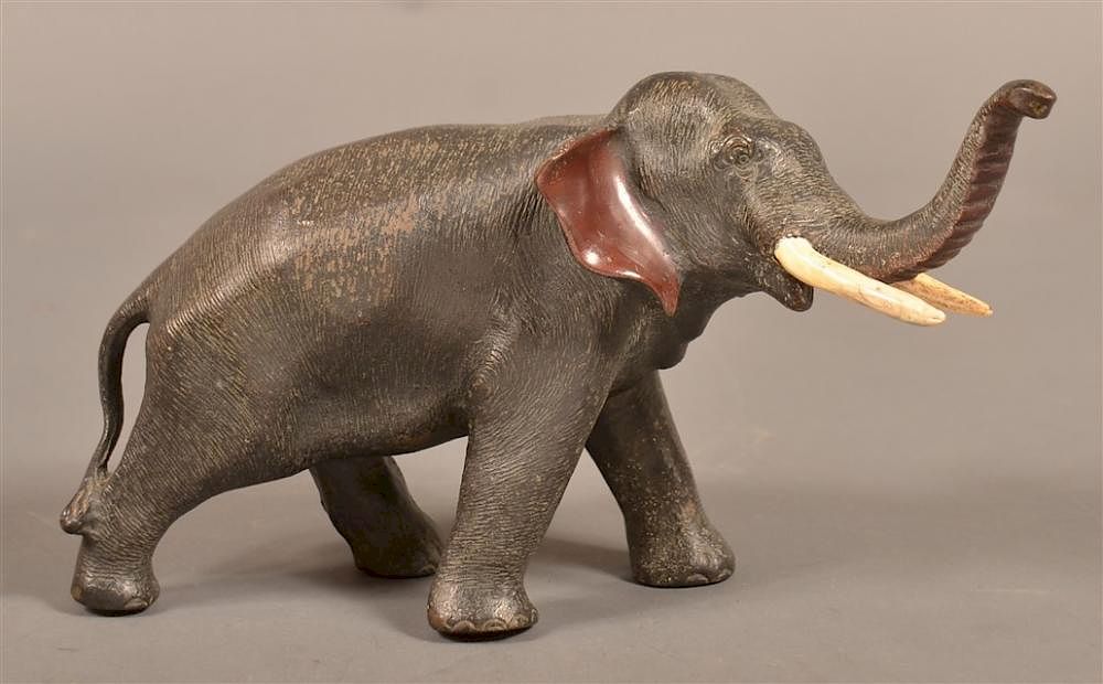 Appraisal: Vintage Bronze Sculpture of an Elephant Vintage Bronze Sculpture of