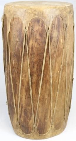 Appraisal: MID- TH C PUEBLO DRUM HIGH X DIAMETER SEE OUR