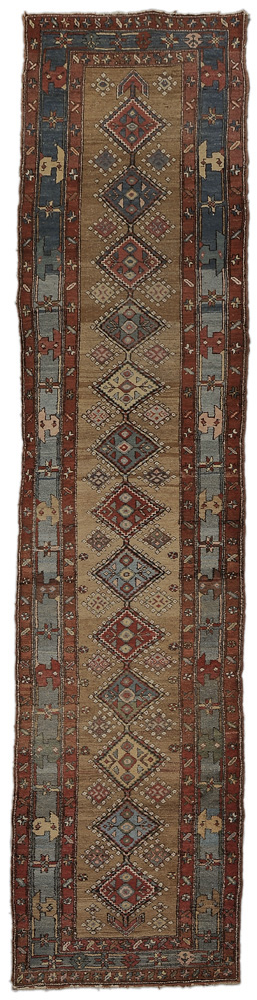 Appraisal: Heriz Runner Persian early to mid th century heavy construction