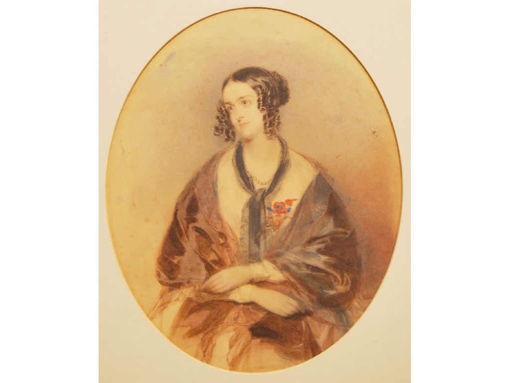 Appraisal: th century English school - Oval Victorian portrait of a