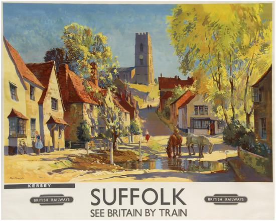 Appraisal: MERRIOTT Jack RISUFFOLK Kersey British Railways lithograph in colours c