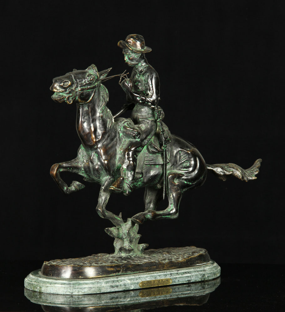 Appraisal: - After Remington Trooper of the Plains Bronze After Frederic