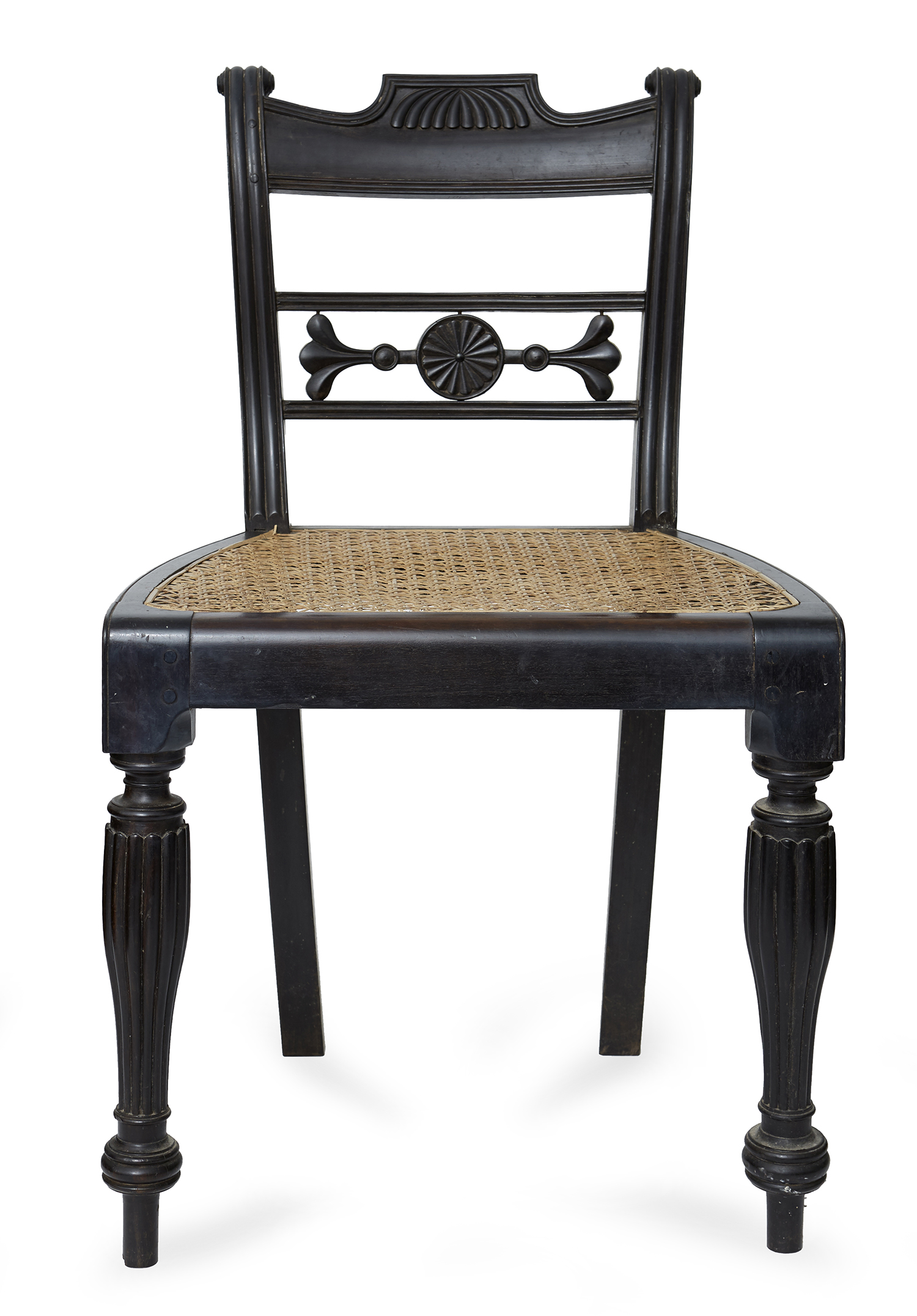 Appraisal: AN ANGLO INDIAN EBONY SIDE CHAIR CIRCA In the Regency