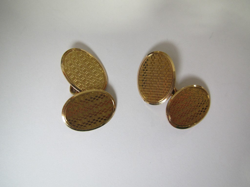 Appraisal: Pair of ct gold cuff links Approximately gms